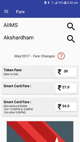Delhi Metro Navigator - Fare, Route, Map, Offline screenshot 4