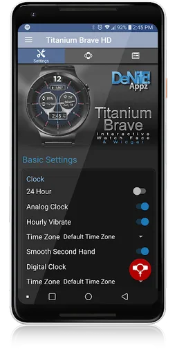 Titanium Brave HD WatchFace Wi screenshot 12