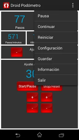 Droid Podómetro screenshot 2
