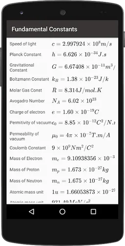 Physics Constant screenshot 5
