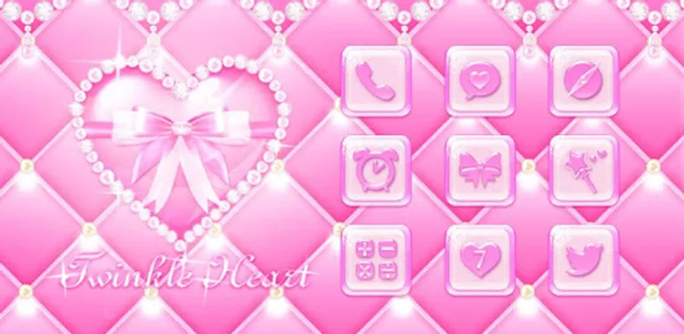 Twinkle heart GO Launcher Theme cover image