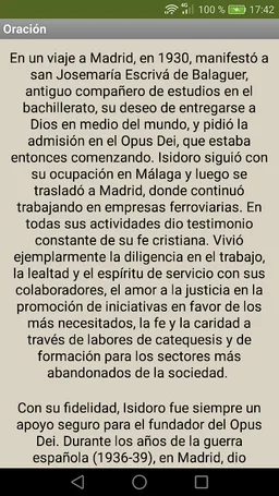 Isidoro Zorzano novena screenshot 5