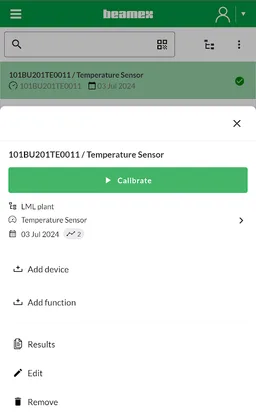Beamex bMobile screenshot 3