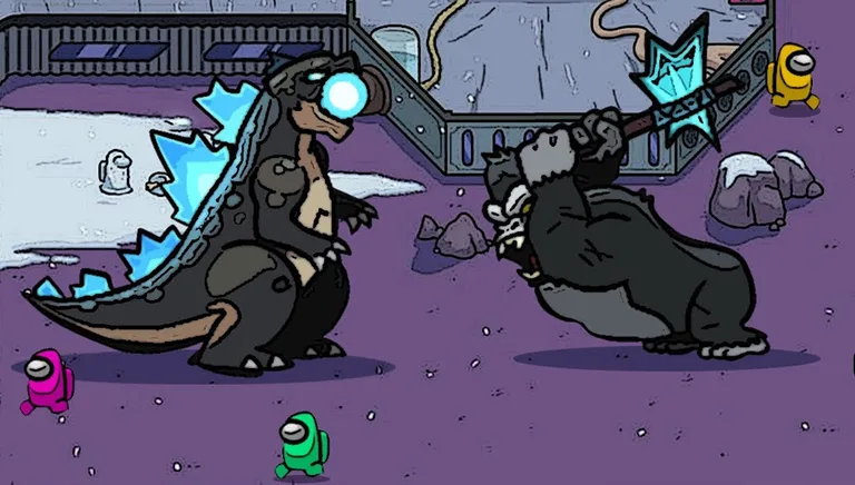 Godzilla Vs Kong But Imposter Among At Us screenshot 1