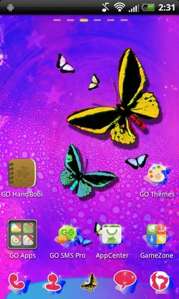 GO Launcher EX Theme Butterfly screenshot 4