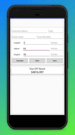 CFT Calculator - cubic feet for Sand, Wood, Stone screenshot 1