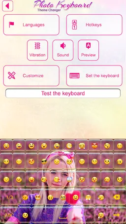 Photo Keyboard with Emoticons screenshot 5