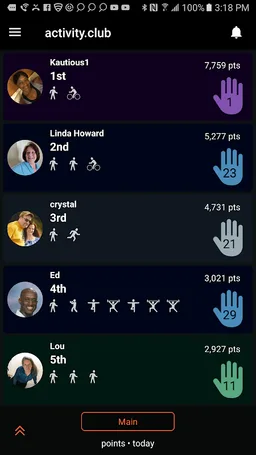 activity club screenshot 1