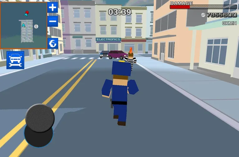 Blocky Cop Craft Running Thief screenshot 4