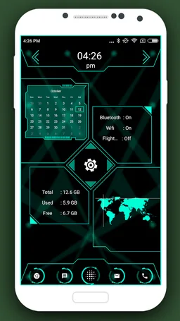 Hi-tech Unique Launcher - hi-tech theme screenshot 3