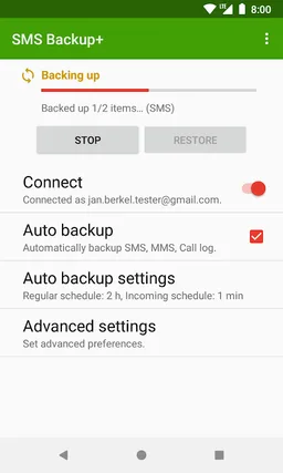 SMS Backup+ screenshot 1