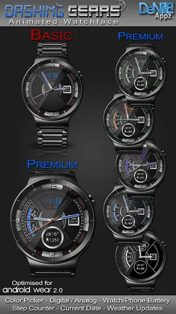 Dashing Gears HD WatchFace screenshot 1