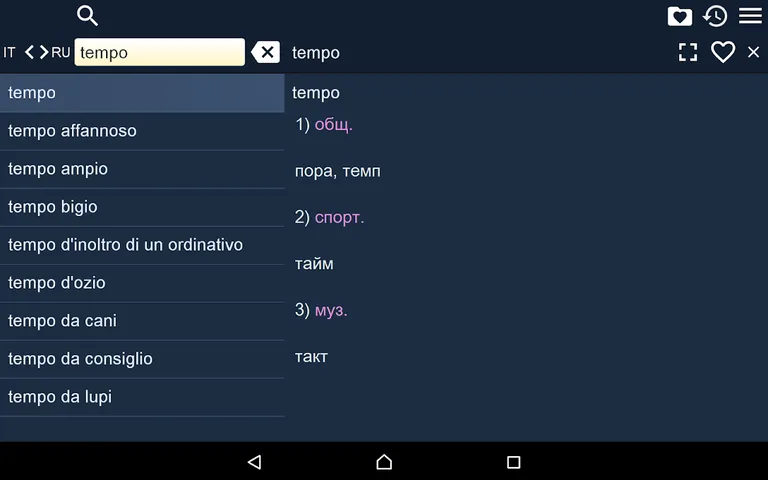 Russian Italian Dictionary screenshot 2