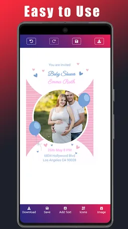 Baby Shower Invitation Card screenshot 2