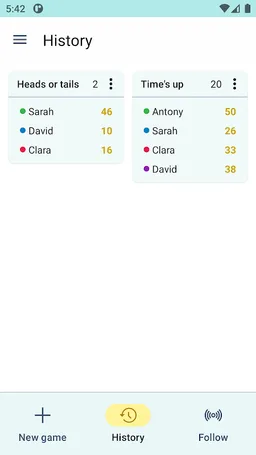 Score tracker screenshot 1