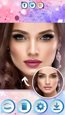 Eyelashes Photo Editor Makeup App screenshot 4