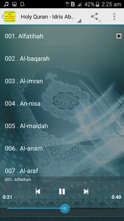 Idris Abkar Offline Quran MP3 screenshot 2
