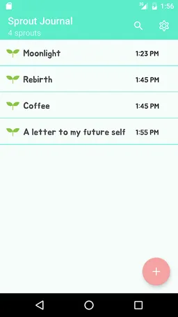 Sprout Journal Creative Note screenshot 1