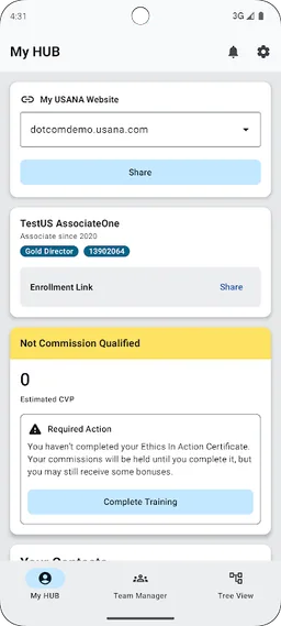 USANA Hub screenshot 1