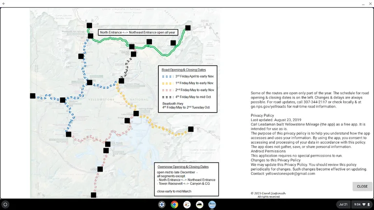 Yellowstone Mileage screenshot 9