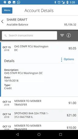 OAS FCU Mobile App screenshot 8