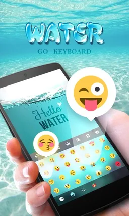 GO Keyboard Theme Water screenshot 2