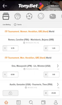 Tonybet sportsbetting app screenshot 4