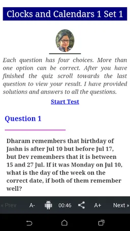 Clocks Calendars-1(Bank Exams) screenshot 1