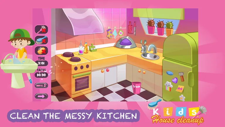 Kids House Cleanup - Keep Home Clean screenshot 2