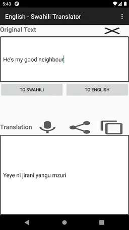 English - Swahili Translator screenshot 3