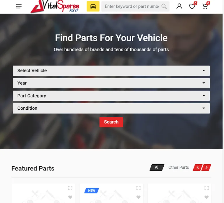 VitalSpares - Auto Parts store screenshot 1