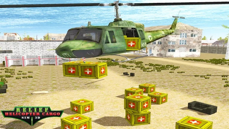Relief Helicopter Cargo Sim 3D screenshot 10
