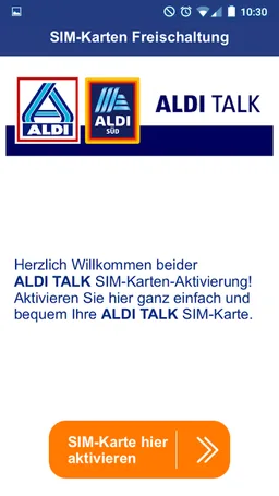 ALDI TALK Registration screenshot 1