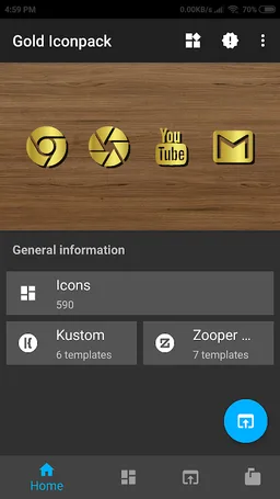 New HD Gold Iconpack theme Pro screenshot 6