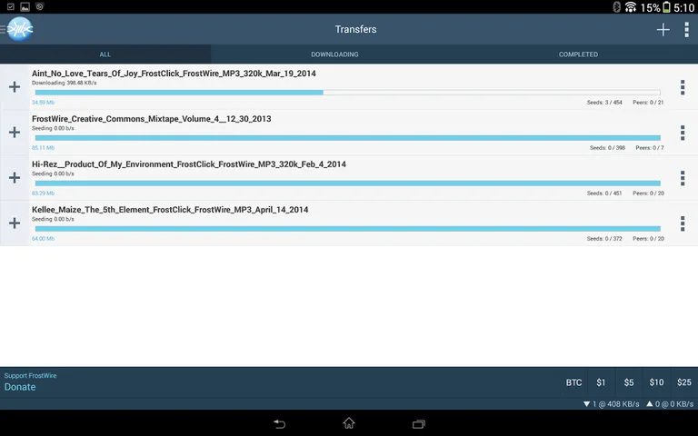 FrostWire Plus - YouTube Downloader & Torrent Client screenshot 1
