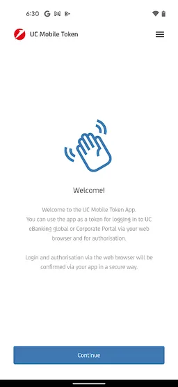UC Mobile Token for Corporates screenshot 1