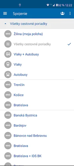 Cestovné poriadky CP screenshot 4