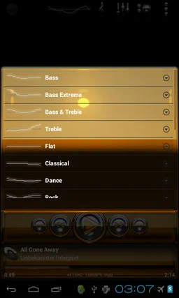 Poweramp skin Orange Glas luxe screenshot 10