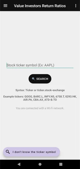 Value Investor Return Ratios screenshot 11