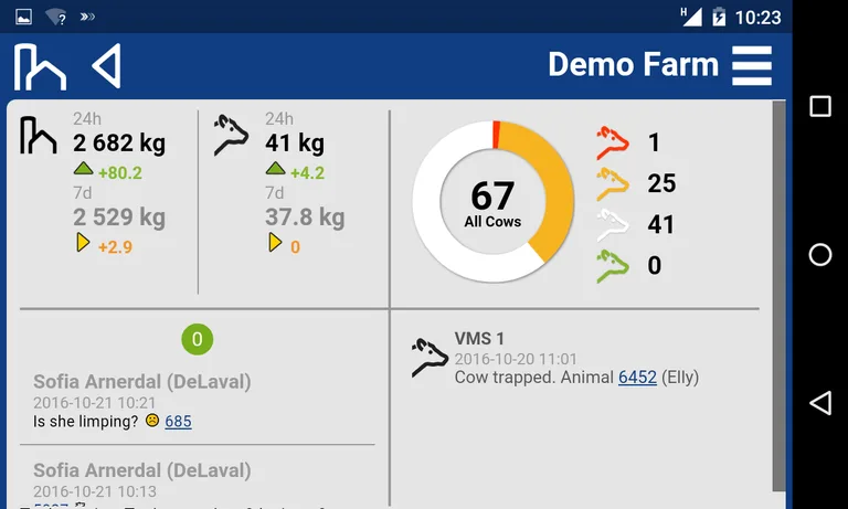 DeLaval MyFarm Beta screenshot 3