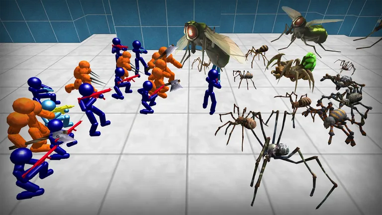 Stickman Spiders Battle Simula screenshot 5