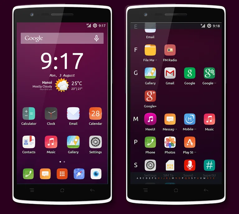 CM12.x/CM13 Ubuntu Dark Theme screenshot 2