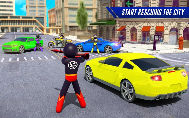 Stickman Moto Bike Hero: Crime City Superhero Game screenshot 3