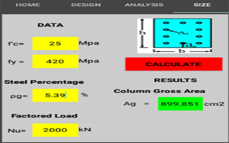 RECTANGULAR COLUMN (ACI318-19) screenshot 6