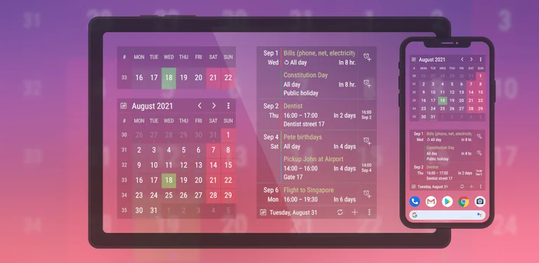 Calendar Widget: Month/Agenda cover image