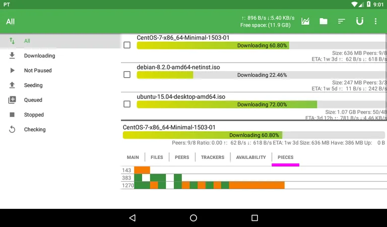 PTorrent - torrent application screenshot 8