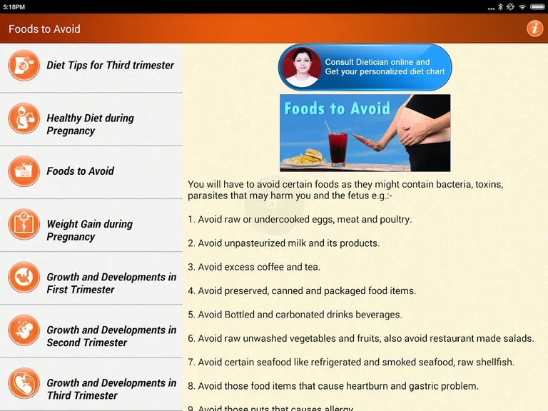 Pregnancy Tips Diet Nutrition screenshot 12