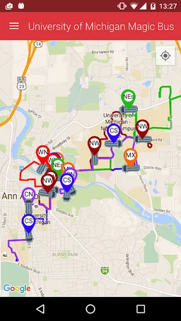 DoubleMap Bus Tracker screenshot 1