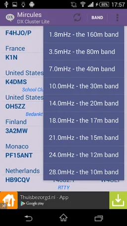 Mircules DX Cluster Lite screenshot 2