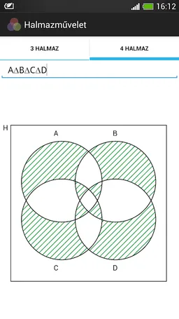 Set operations, Venn diagram screenshot 2